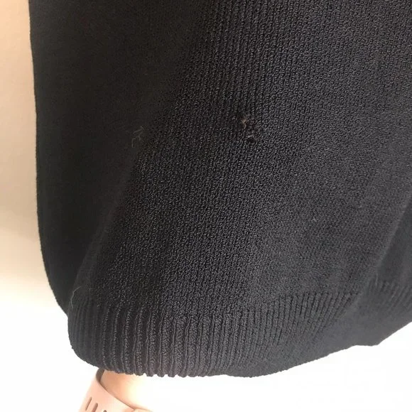 ST. JOHN Basics Black Knit Crop Tank Top Size Small - Picture 7 of 8